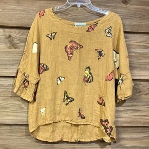 Viola Borghi linen butterfly shirt